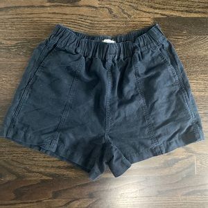 Madewell XS black linen shorts